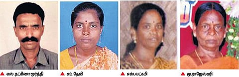 புதுக்கோட்டை, மணப்பாறை, கடலூர் அருகே நிகழ்ந்த வெவ்வேறு விபத்துகளில்﻿ 5 பக்தர்கள் உட்பட 10 பேர் பலி: 45 பேர் படுகாயமடைந்தனர்﻿