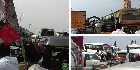 ஜெயலலிதா வருகை எதிரொலி: அண்ணா சாலையில் வாகன ஓட்டிகள், பயணிகள் தவிப்பு