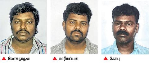 செம்மரக் கடத்தல் விவகாரம்﻿: டிஎஸ்பியின் கூட்டாளிகள் 3 பேர் கைது﻿ - ஆம்பூர் போலீஸார் நடவடிக்கை﻿