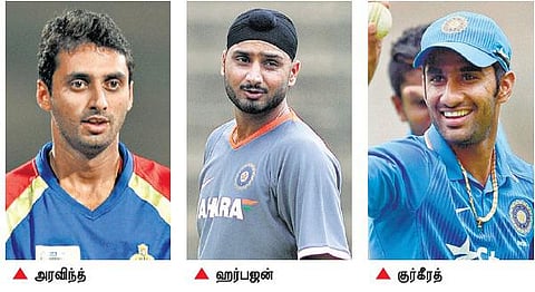 தென்னாப்பிரிக்க தொடருக்கான இந்திய அணியில் குர்கீரத்துக்கு வாய்ப்பு﻿: டி-20 அணியில் அரவிந்த், ஹர்பஜனுக்கு இடம்; ஜடேஜா நீக்கம்﻿