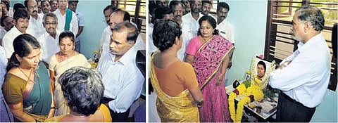 கடலூர் அருகே கோண்டூரில்﻿ டிஎஸ்பி விஷ்ணுபிரியா படத்துக்கு கனிமொழி, தமிழிசை அஞ்சலி