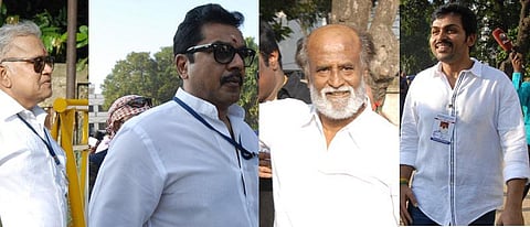 ரஜினிகாந்தின் வேண்டுகோளுக்கு சரத், கார்த்தி, ராதாரவி பதில்