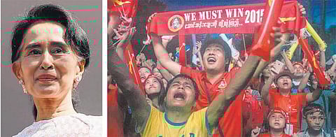 மியான்மர் தேர்தலில் ஆங் சான் சூச்சி வெற்றி: தேசிய ஜனநாயக லீக் தொடர்ந்து முன்னிலை