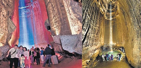 பூமிக்கடியில் விசித்திர அருவி!﻿