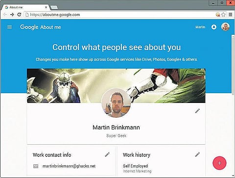 கூகுளில் உங்கள் விவரங்கள்