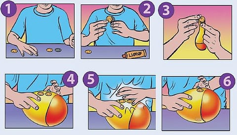 மேஜிக்... மேஜிக்... - பலூனுக்குள் போகும் காசு!﻿