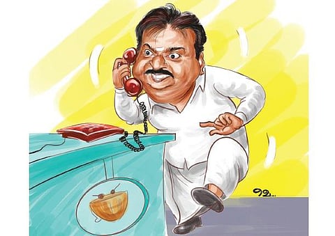 அதிருப்தி நிர்வாகிகளிடம் போனில் பேச்சு﻿: மனதை மாற்றிய விஜயகாந்தின் சமரசம்﻿-  போட்டி பொதுக்குழு கூட்ட முடியாமல் சந்திரகுமார் ஏமாற்றம்﻿