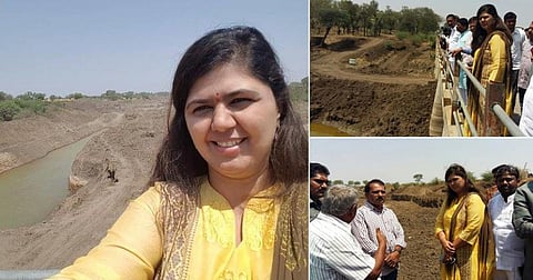 வறட்சிப் பகுதியில் செல்ஃபி: வலுக்கும் சர்ச்சைக்கு மகாராஷ்டிர அமைச்சர் பங்கஜா விளக்கம்