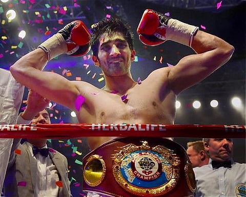 குத்துச்சண்டையில் சாம்பியன் பட்டம்﻿: விஜேந்தர் சிங்குக்கு ஜனாதிபதி, பிரதமர் வாழ்த்து﻿