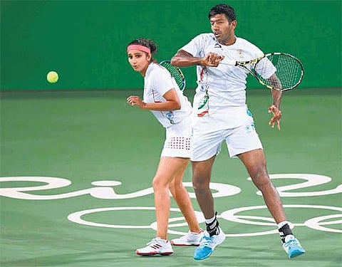 கலப்பு இரட்டையர் டென்னிஸ் அரை இறுதியில் சானியா - போபண்ணா