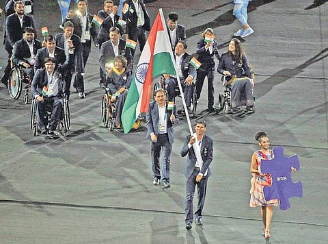 கண்கவர் கலை நிகழ்ச்சிகளுடன் பாரா ஒலிம்பிக் போட்டிகள் தொடங்கின: 4,434 வீரர், வீராங்கனைகள் பங்கேற்பு