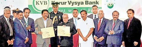 உலக பொருளாதார நெருக்கடியை எதிர்கொண்டு இந்திய வங்கிகள் சிறப்பாக செயல்படுகின்றன: கேவிபி நூற்றாண்டு விழாவில் பிரணாப் முகர்ஜி பாராட்டு﻿