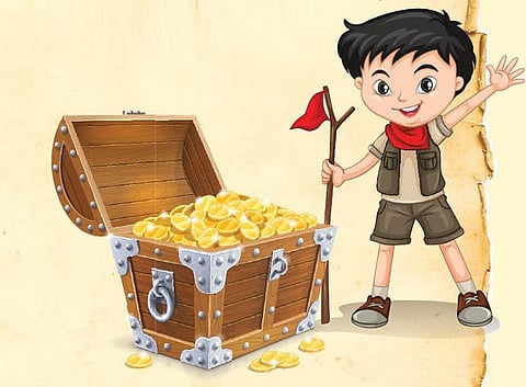 புதையல் புதிருக்கு விடை சொல்லுங்கள்