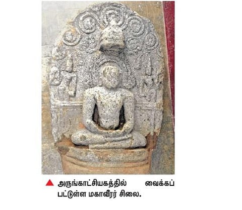 வேலூர் அரசு அருங்காட்சியகத்தில்﻿﻿ 1,200 ஆண்டுகள் பழமையான மகாவீரர் சிலை﻿