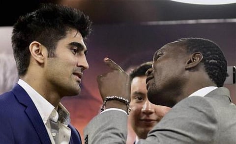 விஜேந்தர் சிங் ஒலிம்பிக் பதக்கம் ஒன்றுமில்லை; நான்தான் உலக சாம்பியன்: தான்சானிய குத்துச்சண்டை வீரர் சவால்