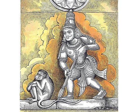 அற்புதக் கதை சொல்லும் அழகான சிற்பங்கள் 08: அண்ணன் அனுமனும் தம்பி பீமனும்﻿