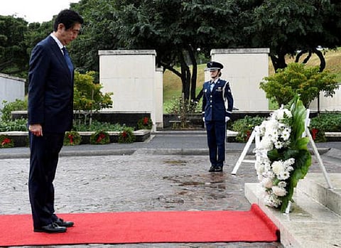 பேர்ல் துறைமுகத்தில் அஞ்சலி  செலுத்த ஜப்பான் பிரதமர் அமெரிக்கா வருகை