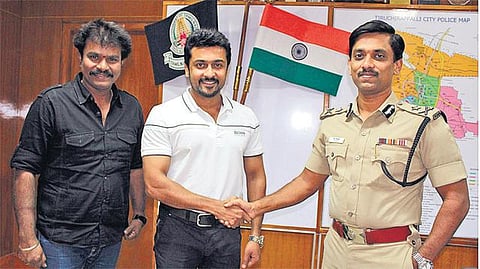 திருச்சி போலீஸாருக்கு நடிகர் சூர்யா பாராட்டு﻿