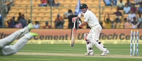 வார்னருக்கு ரஹானே நழுவ விட்ட கேட்ச்: ஆஸ்திரேலியா 40/0