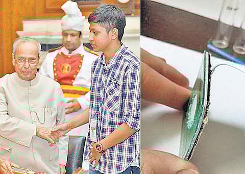 மாரடைப்பை முன்கூட்டியே கண்டறிந்து அறிவிக்கும் கருவி கண்டுபிடிப்பு﻿: ஓசூர் மாணவருக்கு குடியரசுத் தலைவர் பாராட்டு﻿