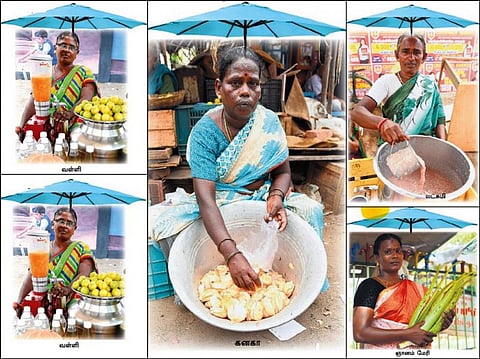 முகங்கள்: வெயிலோடு மல்லுக்கட்டும் பெண்கள்!