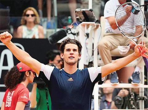 ரோம் மாஸ்டர்ஸ் டென்னிஸ்﻿﻿: கால் இறுதியில் நடாலை வீழ்த்தினார் டொமினிக் தியம் - போபண்ணா, சானியா ஜோடிகள் தோல்வி﻿