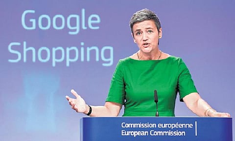 கூகுள் நிறுவனத்துக்கு 270 கோடி டாலர் அபராதம்: ஐரோப்பிய யூனியன் விதித்தது﻿