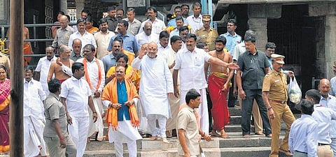 அண்ணாமலையார் கோயிலில் அமித்ஷா தரிசனம்﻿