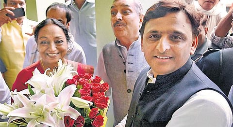 குடியரசுத் தலைவர் தேர்தலில் கருத்து வேறுபாடு﻿: உ.பி.யில் சமாஜ்வாதி கட்சியில் மீண்டும் பிளவு﻿ - ராம்நாத்துக்கு முலாயம், மீரா குமாருக்கு அகிலேஷ் ஆதரவு﻿