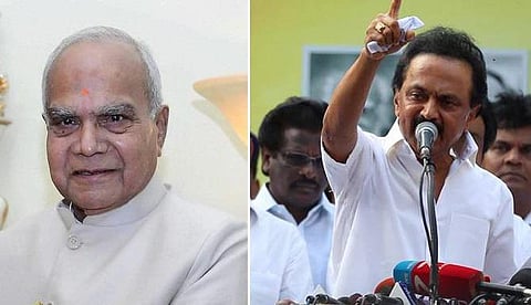 ஒக்கி புயல் மீட்புப்பணிகளை விரைவுபடுத்தவும் கன்னியாகுமரியை பேரிடர் பாதித்த மாவட்டமாக அறிவிக்க நடவடிக்கை எடுக்கக்கோரியும் ஆளுநரிடம் ஸ்டாலின் மனு