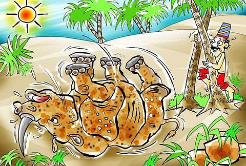 ருட்யார்ட் கிப்ளிங் கதை: காண்டாமிருகத்தின் தோல் ஏன் இப்படி இருக்கிறது?