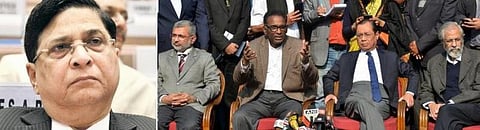 அதிருப்தி நீதிபதிகள் நால்வருடன் உச்ச நீதிமன்ற தலைமை நீதிபதி பேச்சு