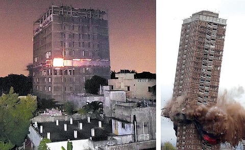 நொடிகளில் பொடியாகும் வானுயர் கட்டிடங்கள்