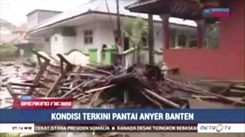 இந்தோனேசியாவில் சுனாமி தாக்கியது: 43 பேர் பலி; 600 பேர் காயம்: 20 மீட்டர் உயரத்துக்கு அலை எழும்பியது