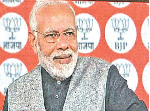 தமிழக பாஜக பொறுப்பாளர்களுடன்  கலந்துரையாடல்: காங்., திமுக உருவாக்கியது கொள்கையற்ற, சுயநல கூட்டணி - பிரதமர் நரேந்திர மோடி குற்றச்சாட்டு