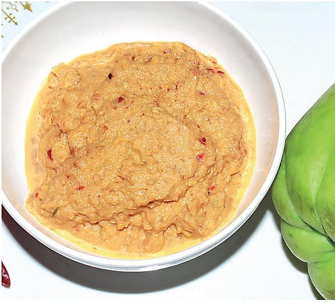 சௌசௌ பலகாரம்: துவையல்