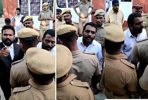 எழும்பூர் நீதிமன்றத்தில் காவலர்களுடன் வாக்குவாதம்:  வழக்கறிஞர்கள் மீது போலீஸார் புகார்