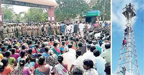 ﻿நாகையில் புயல் நிவாரணம் வழங்காததை கண்டித்து﻿
﻿ஆதார் அட்டையை ஒப்படைத்து மீனவர்கள் மறியல்﻿: ﻿ஆறுகாட்டுத்துறையில் கண்காணிப்பு கோபுரத்தில் ஏறி போராட்டம்﻿