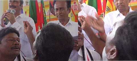 5 ஆண்டு எம்.பி.யாக இருந்து என்ன செய்தீர்கள்? எட்டுவழிச்சாலைக்கு எதிராகப் போராடினீர்களே: அன்புமணியைக் கேள்வி கேட்ட தொண்டருக்கு செம்மலை பளார்