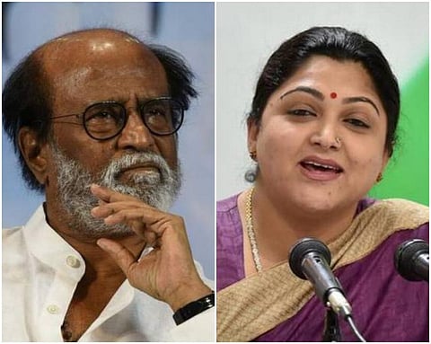 ரஜினியின் கருத்தை ஏன் அரசியலாக்க வேண்டும்? - குஷ்பு சாடல்