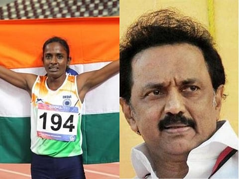 ஆசிய தடகளப் போட்டி: தங்கம் வென்ற கோமதி மாரிமுத்துவுக்கு ஸ்டாலின் வாழ்த்து