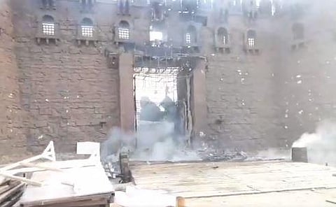 சிரஞ்சீவியின் ’சைரா’ படப்பிடிப்பு தளத்தில் தீ விபத்து