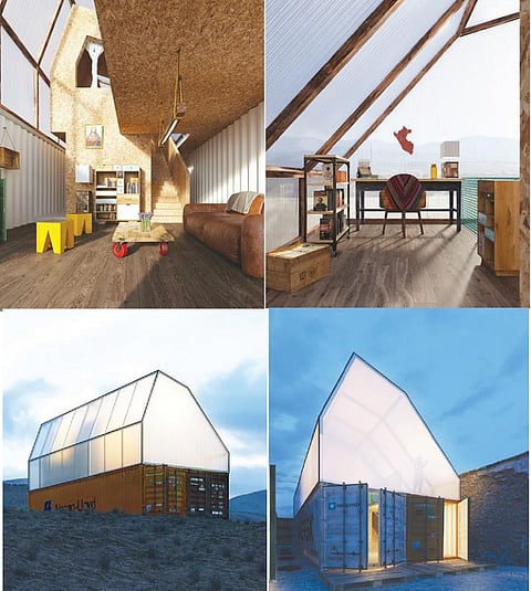 கண்டெய்னரில் மாடி வீடு