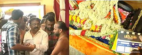 குடும்பத்துடன் அத்திவரதரை தரிசனம் செய்த விஜயகாந்த்