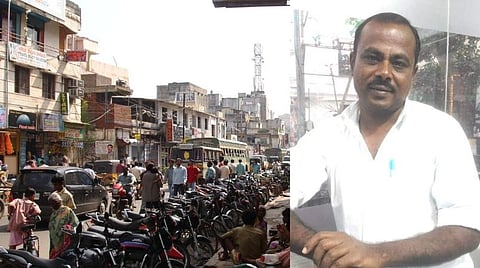 சாலையில் வழுக்கி விழுந்த பைக்: லாரியில் அடிபட்டு சினிமா உதவி கலை இயக்குநர் பலி