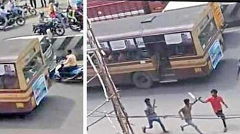 பேருந்துக்குள் பட்டாக் கத்தியுடன் வந்த சென்னை பச்சையப்பன் கல்லூரி மாணவர்கள்; மாணவர்களிடையே கோஷ்டி மோதலில் 7 பேருக்கு வெட்டு: சக பயணிகள் அதிர்ச்சியுடன் அலறியடித்து ஓட்டம்; கடும் நடவடிக்கை எடுக்க பொதுமக்கள் கோரிக்கை