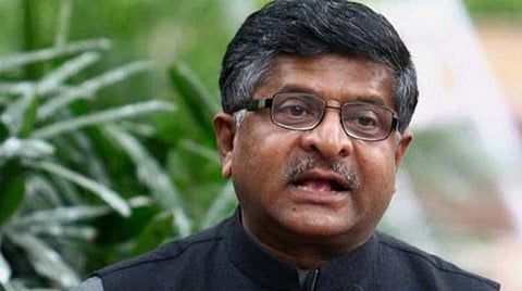 மத்திய அமைச்சர் ரவிசங்கர் பிரசாத் : கோப்புப்படம்