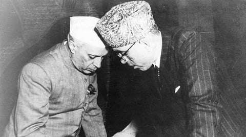 நேரு -ஷேக் அப்துல்லா | கோப்புப் படம்.