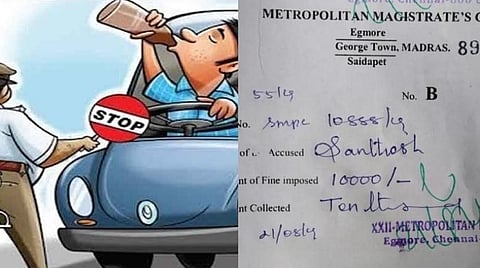 சென்னையில் அமலானது புதிய அபராதம்?- மதுபோதையில் வாகனம் ஓட்டி ரூ.10 ஆயிரம் அபராதம் கட்டிய நபர்
