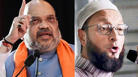 பாஜக தேசியத் தலைவர் அமித் ஷா, ஓவைசி எம்.பி. : கோப்புப்படம்